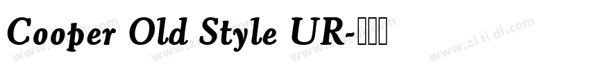 Cooper Old Style UR字体转换